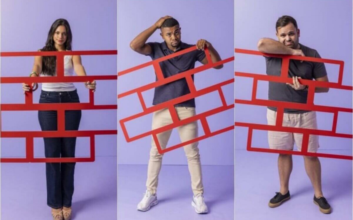 Alane, Michel e Davi disputam o d&eacute;cimo primeiro BBB 24 (Imagem: Reprodu&ccedil;&atilde;o digital | TV Globo)