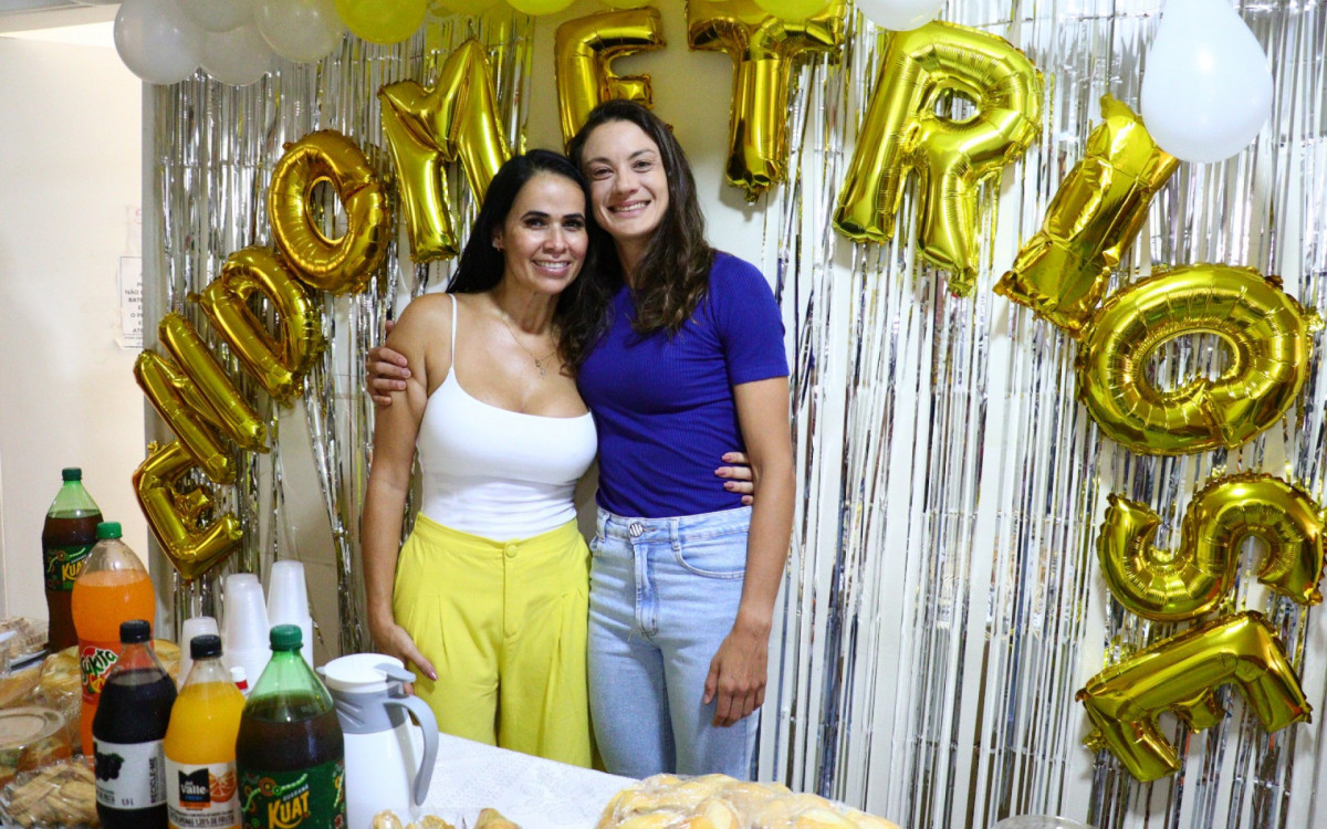 A secretária da Mulher, Priscila Musser, e a ginecologista Fernanda Monnerat comemoraram os resultados no encontro