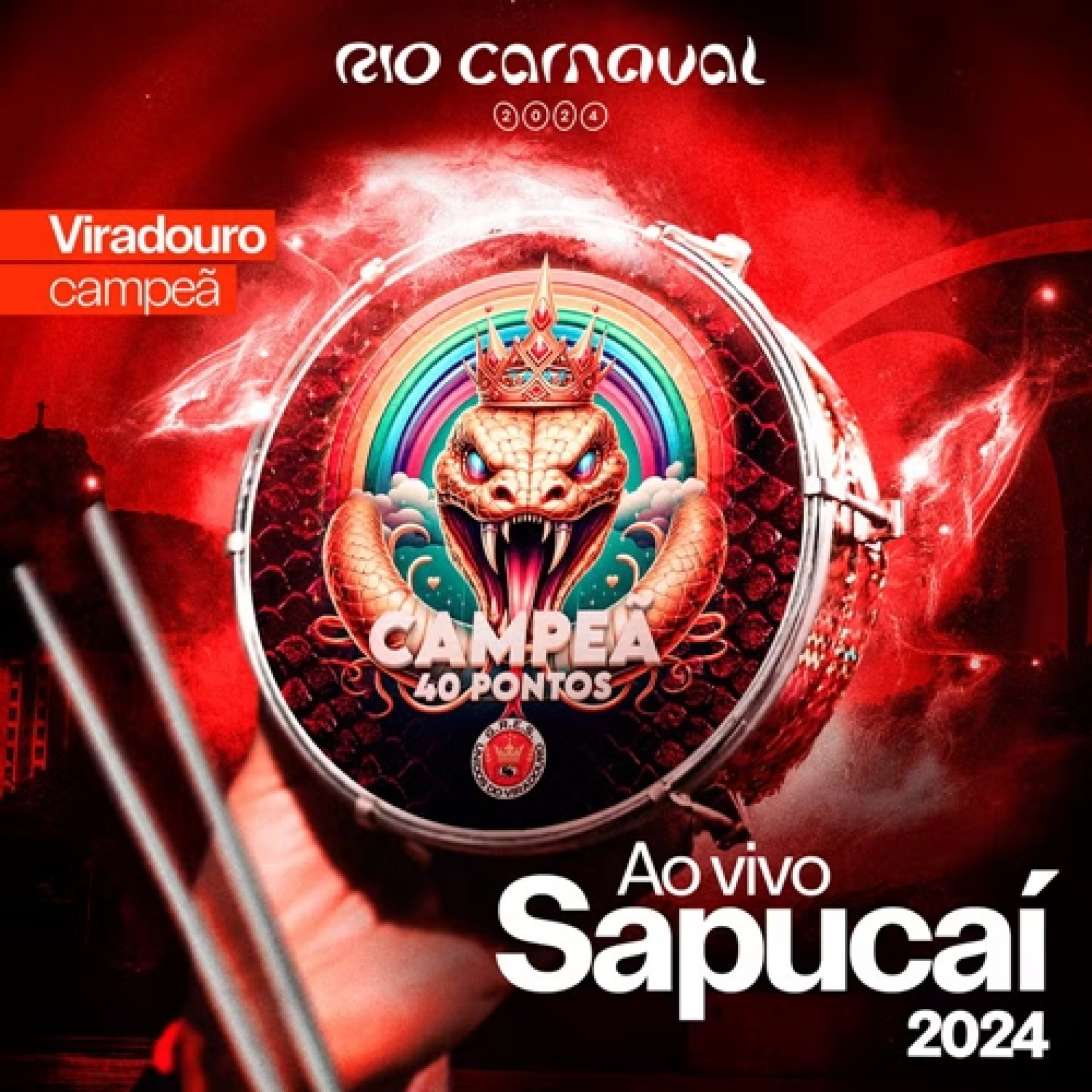 Capa do álbum com os sambas ao vivo de 2024