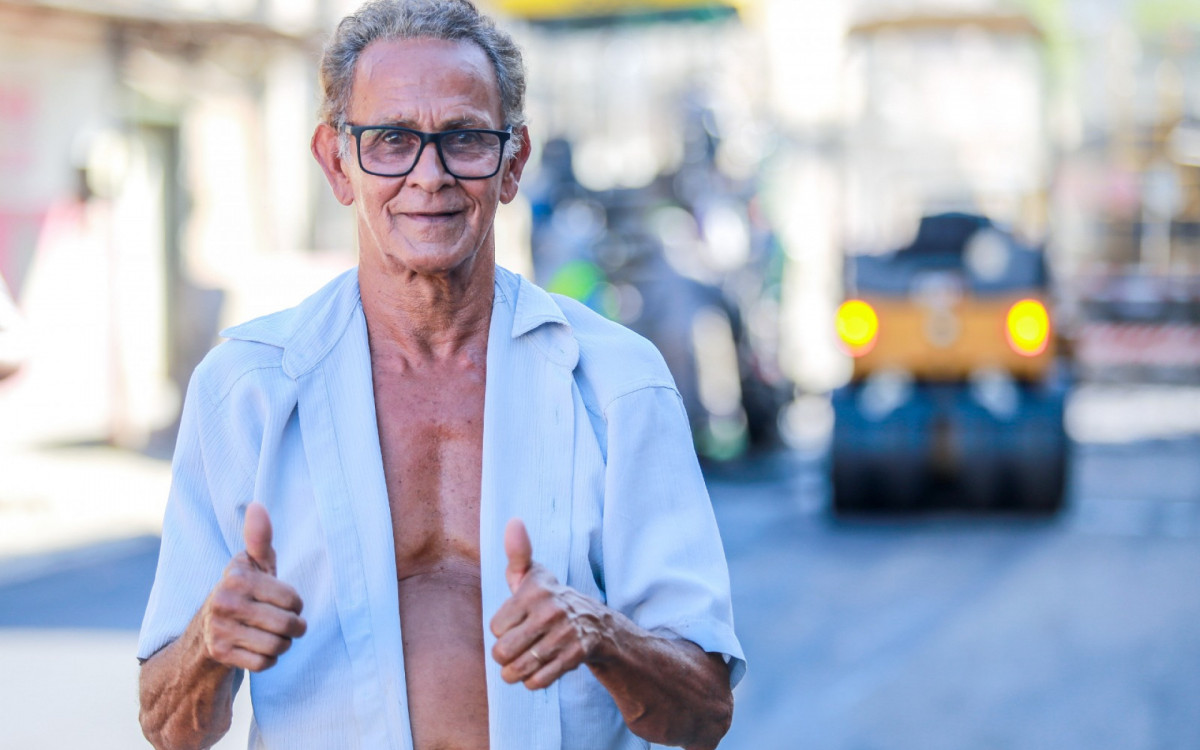 O aposentado e morador Jorge Passos destacou que a obra traz melhorias para o bairro