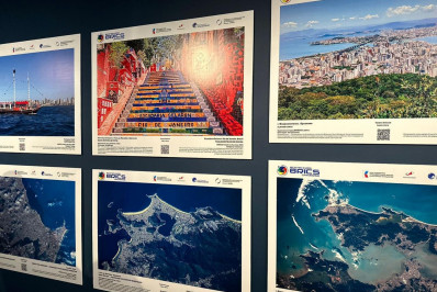 Planetário promove exposição com fotos tiradas da Estação Espacial Internacional e recebe cosmonauta