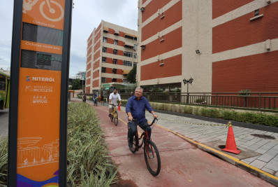 Totem que mostra fluxo de ciclistas começa a funcionar na cidade