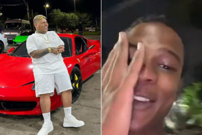 MC Ryan SP dá moto de presente para entregador que teve bicicleta roubada