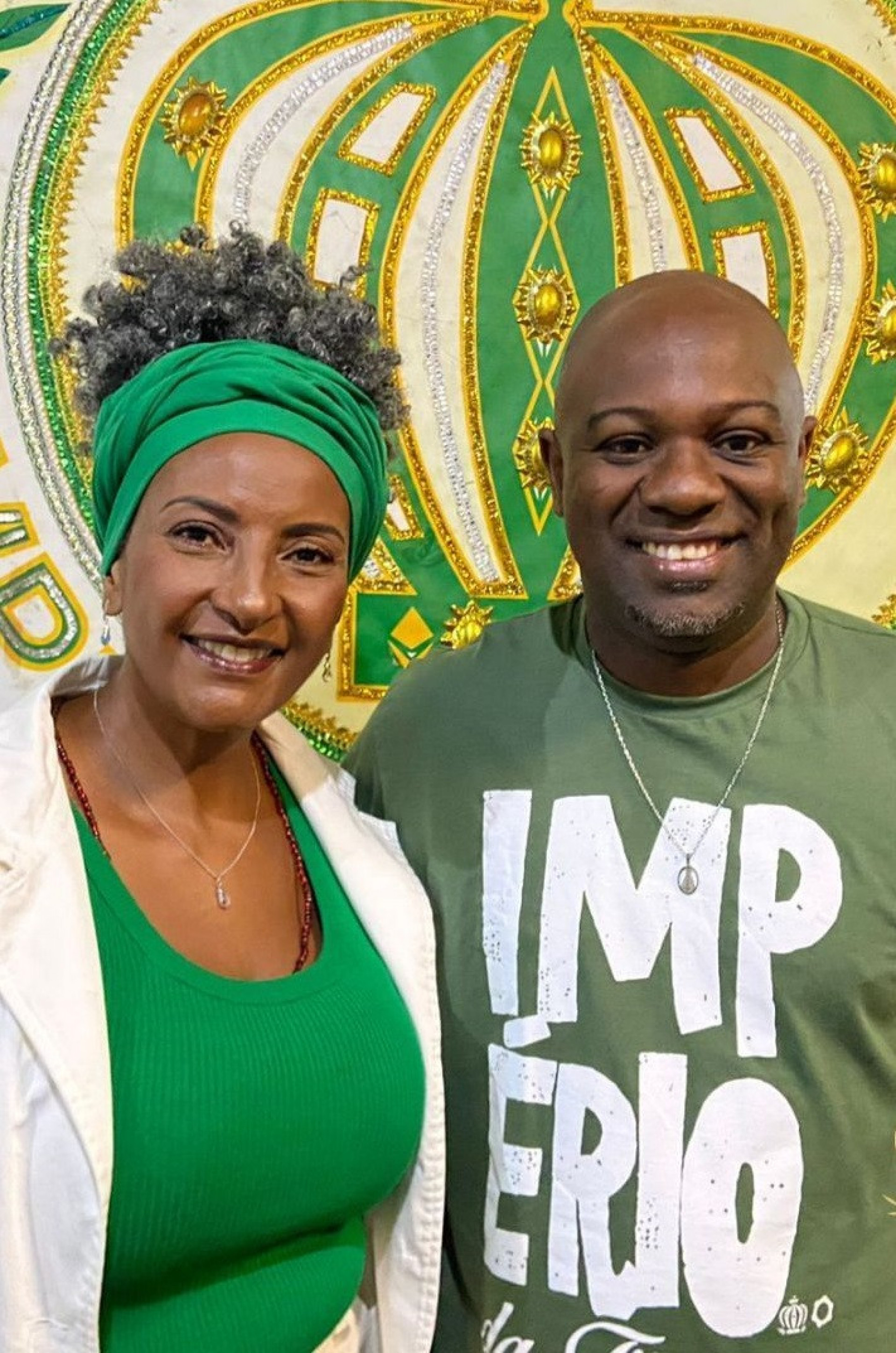 Paulo Roberto, o Paulinho, e Lucia Inácio vão comandar o Império da Tijuca interinamente - Divulgação