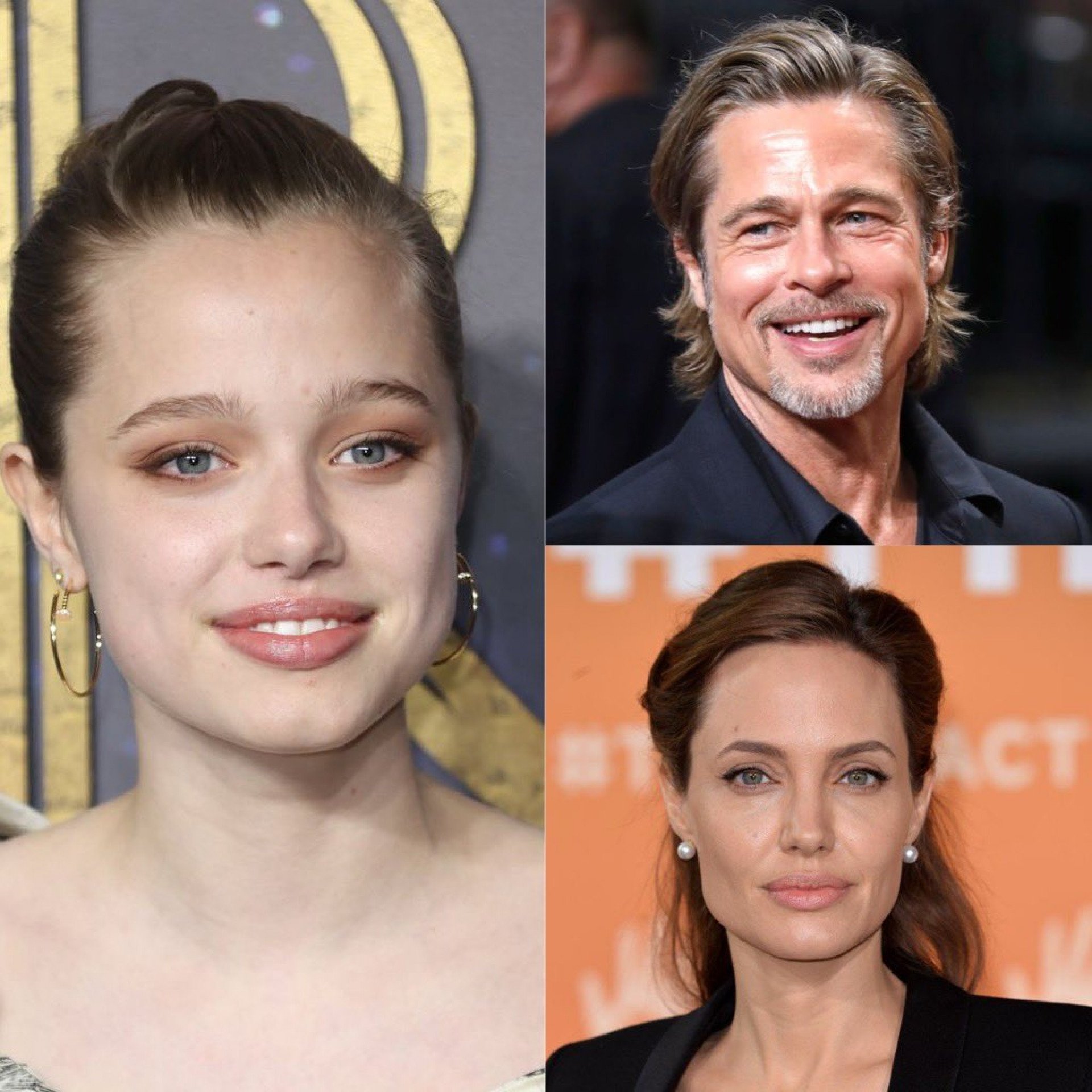 Shiloh Jolie-Pitt e os pais, Brad Pitt e Angelina Jolie - Foto: Reprodução