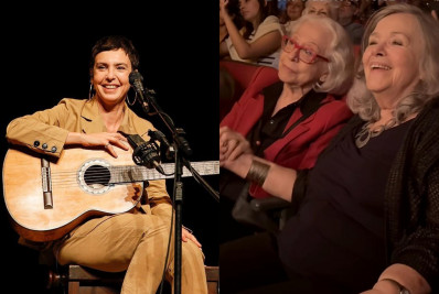 Adriana Calcanhotto se emociona com Fernanda Montenegro cantando sua música: 'Que noite'