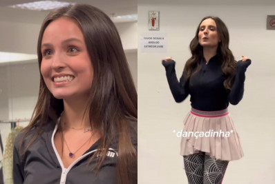 Larissa Manoela diverte internautas ao compartilhar bastidores do ensaio de peça