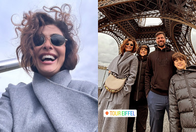 Juliana Paes compartilha fotos de viagem a Paris com a família 