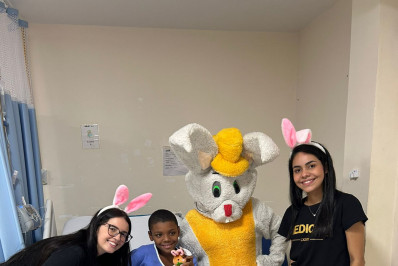 Crianças internadas no Hospital do Retiro, em Volta Redonda, têm festa de Páscoa