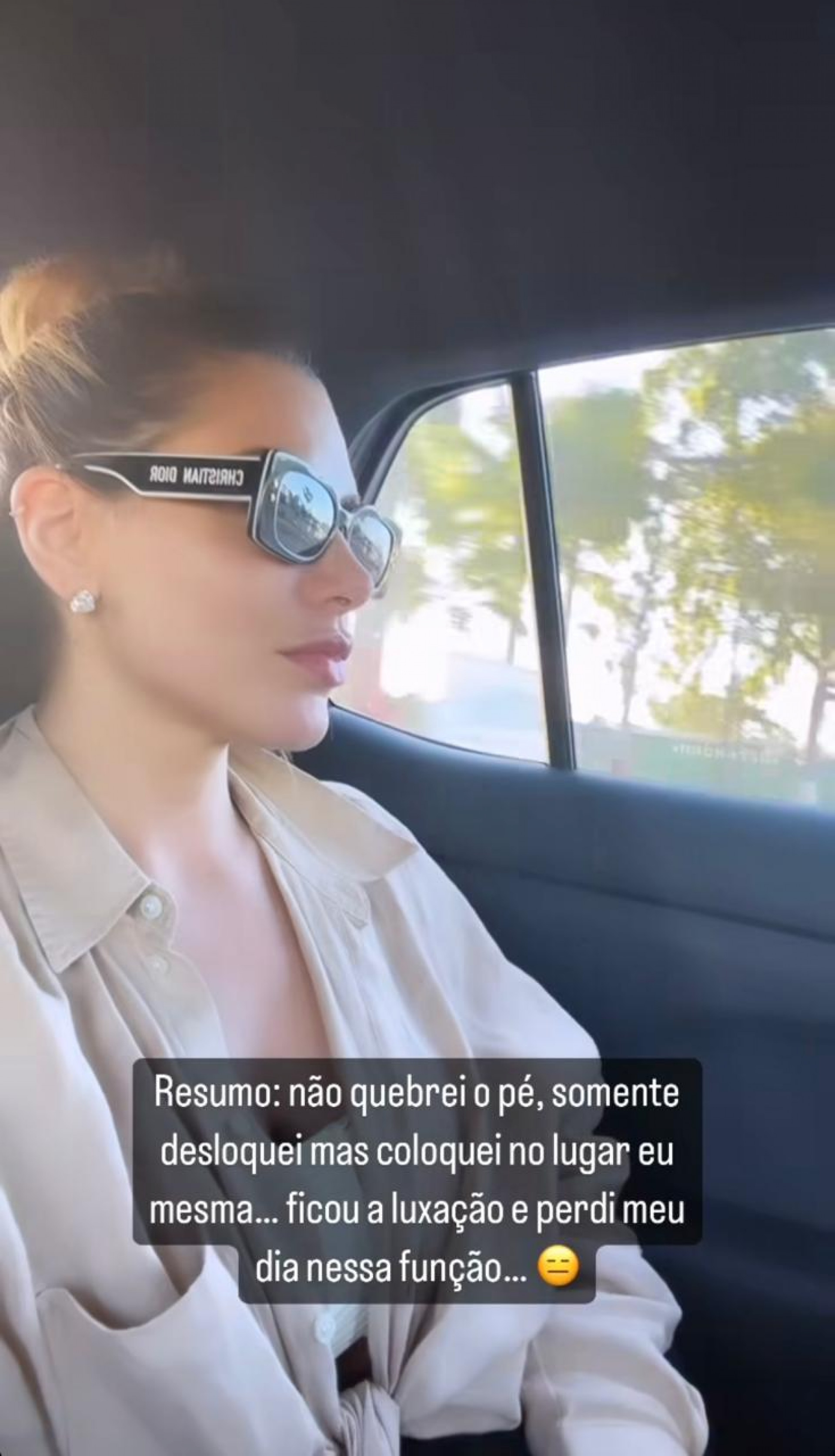 Erika Schneider se acidenta durante viagem e é levada ao hospital 
 - Reprodução / Instagram 
