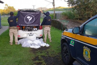 Polícia Rodoviária Federal apreende 21kg de cocaína em abordagem na BR 101