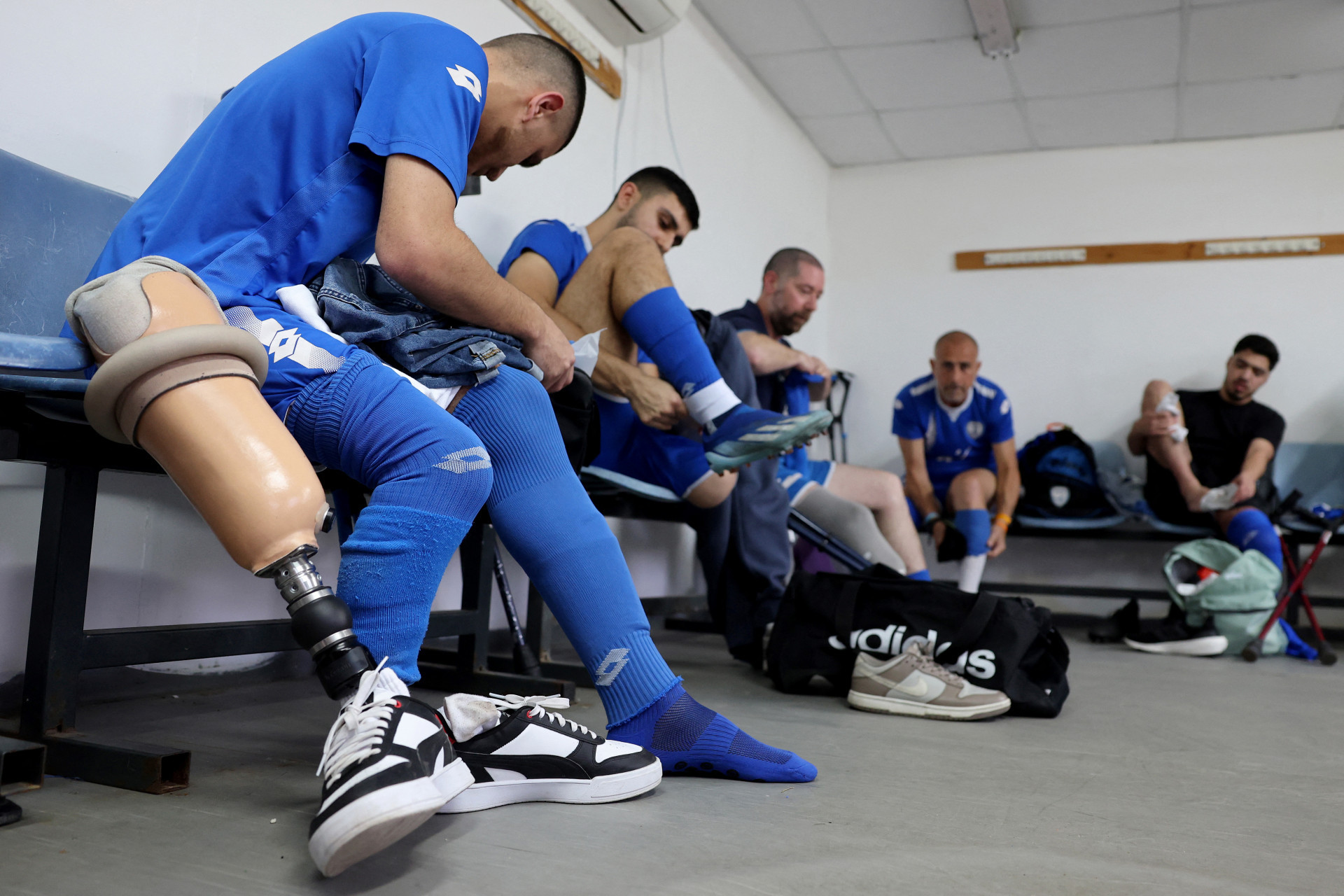Seleção de Israel está classificada para a Eurocopa de Futebol para Amputados - Jack Guez / AFP