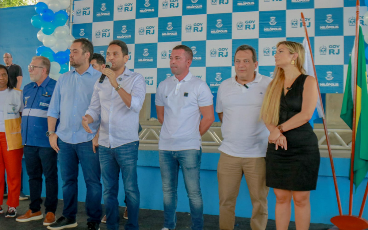 O prefeito Abraãozinho agradeceu a parceira e a cooperação do governador Cláudio Castro com o município de Nilópolis 