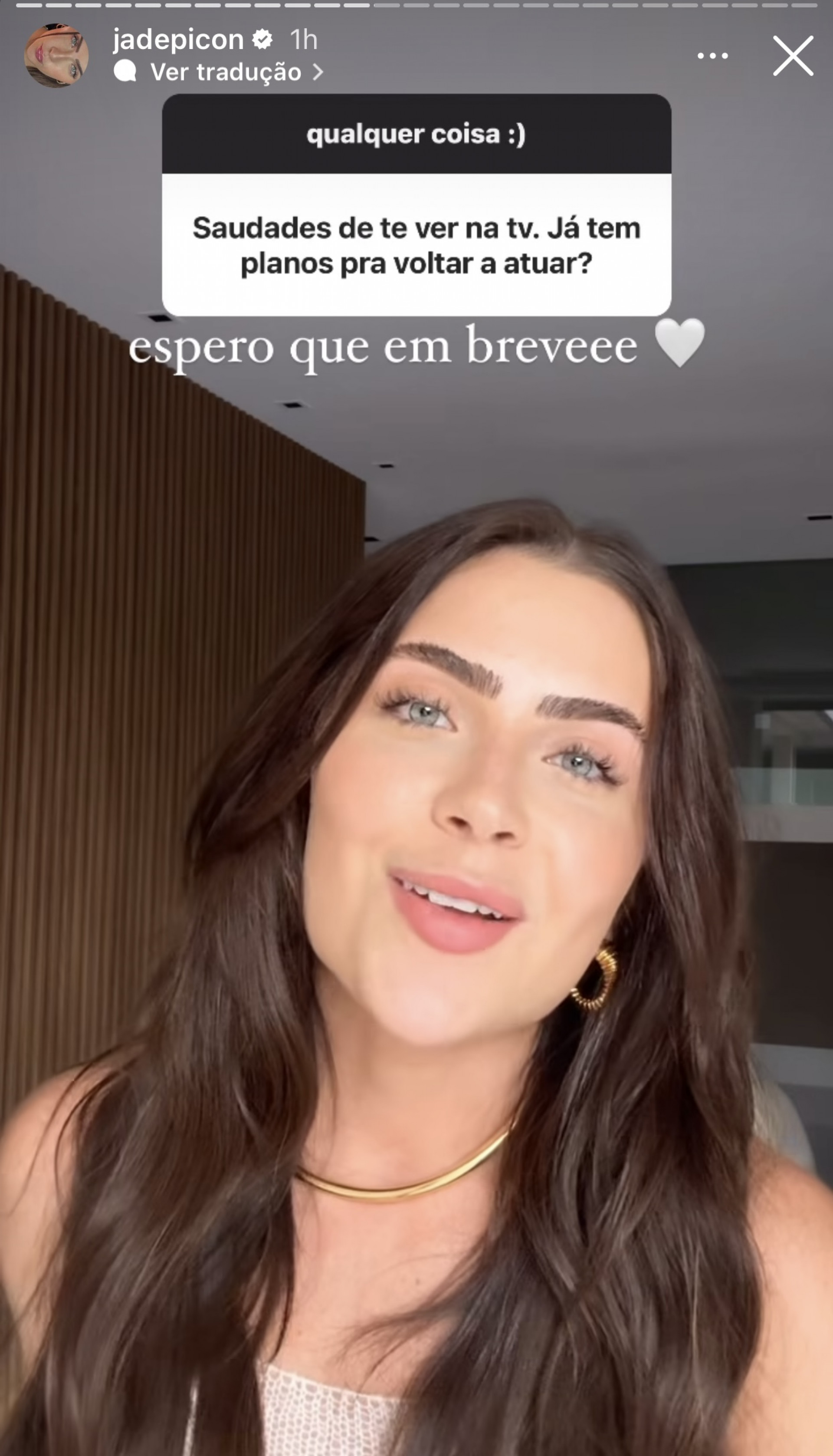 Jade Picon fala sobre planos para televisão - Reprodução