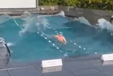 Vídeo: turista é visto dentro de piscina de hotel durante terremoto em Taiwan