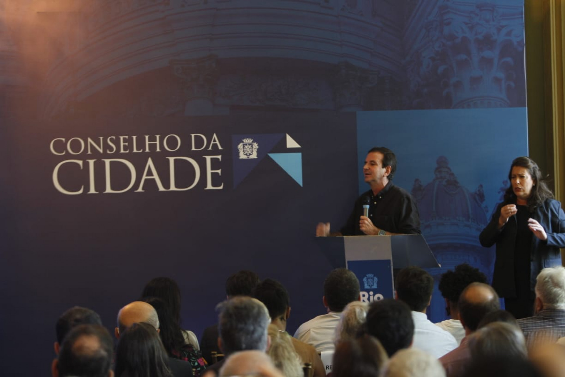 Prefeito Eduardo Paes apresentou resultados das metas traçadas para o Rio, no Palácio da Cidade - Reginaldo Pimenta / Agência O Dia