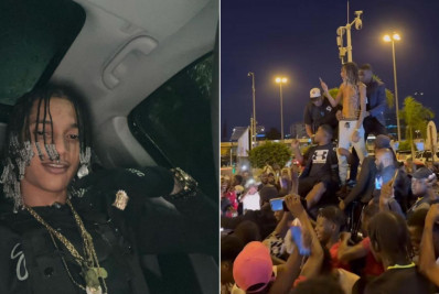 Oruam é recebido por multidão em Angola e causa tumulto