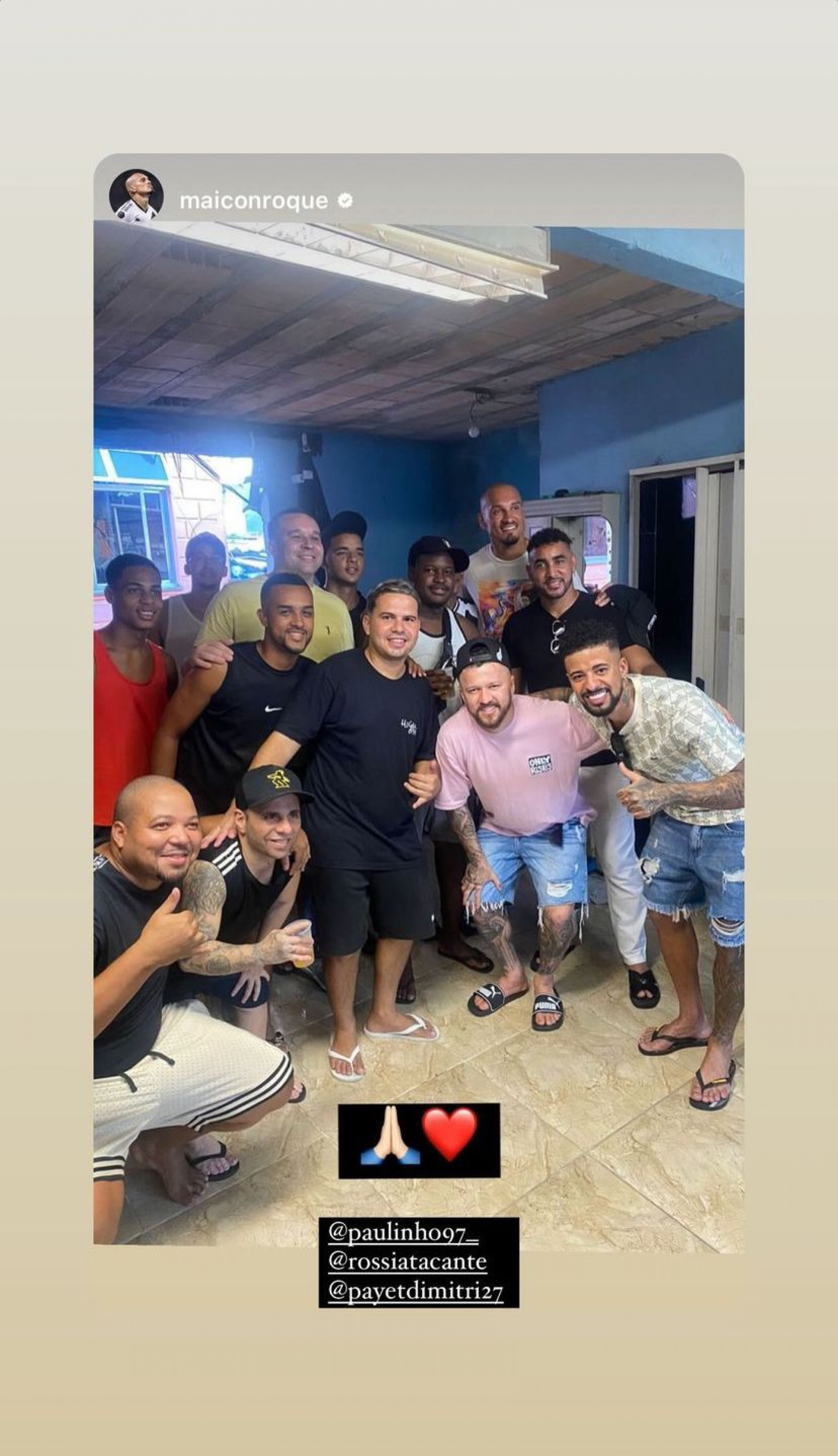 Postagem de Maicon, do Vasco - Foto: Reprodução/Instagram @maiconroque