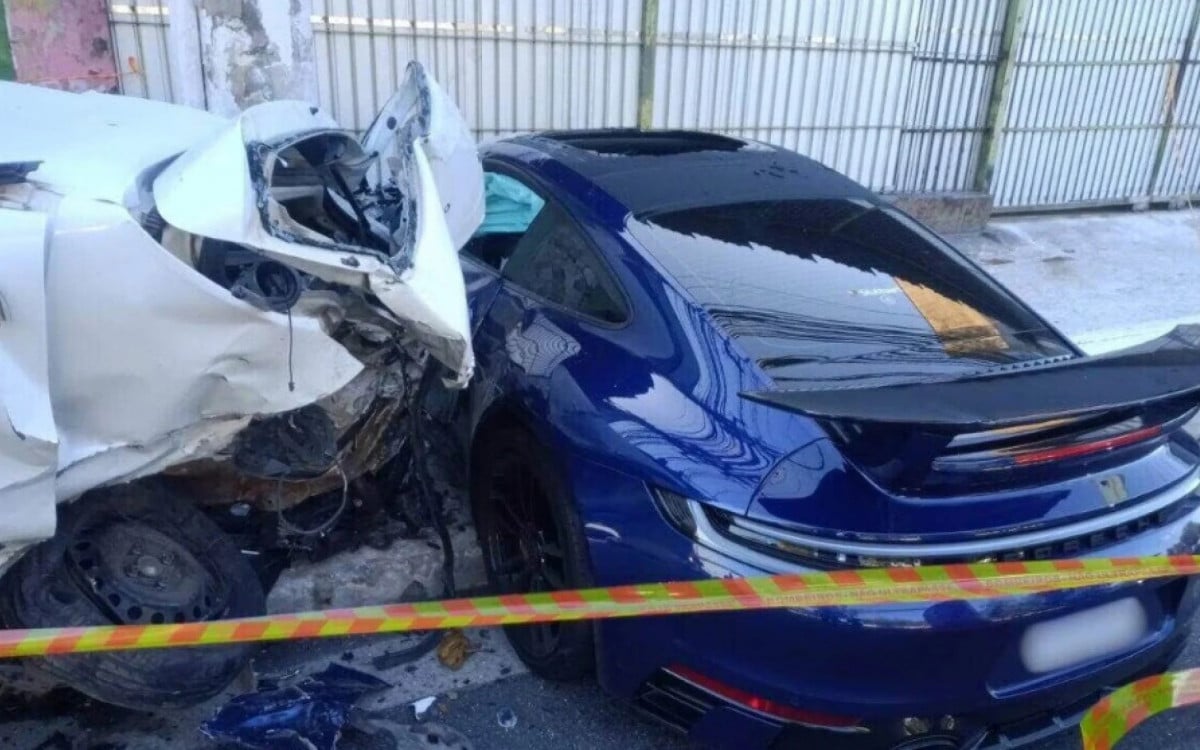 Porsche hit and destroyed a Sandero - Disclosure/São Paulo Civil Police