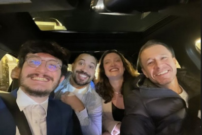 Gil do Vigor ganha carona de Tiago Leifert em Boston