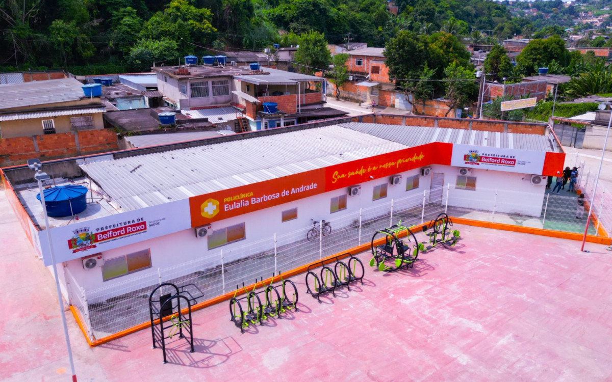 O complexo do Novo Eldorado abriga uma creche, uma policlínica e uma praça