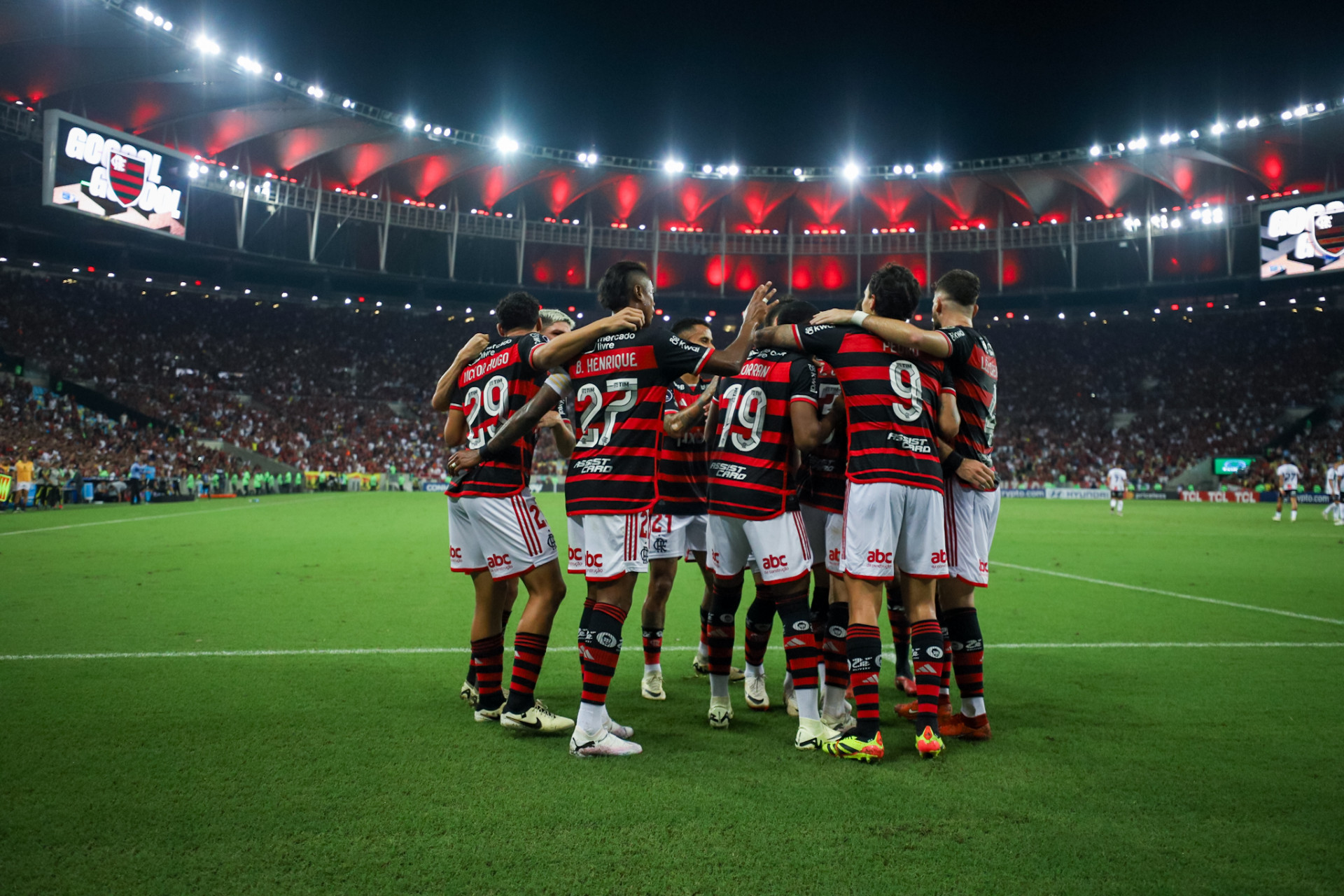 Flamengo venceu o Palestino pelo placar de 2 a 0 no Maracanã pela Libertadores - Renan Areias/Agência O Dia