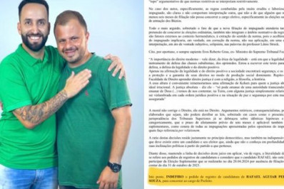 Justiça eleitoral nega registro de candidatura de Rafael Aguiar (PL)