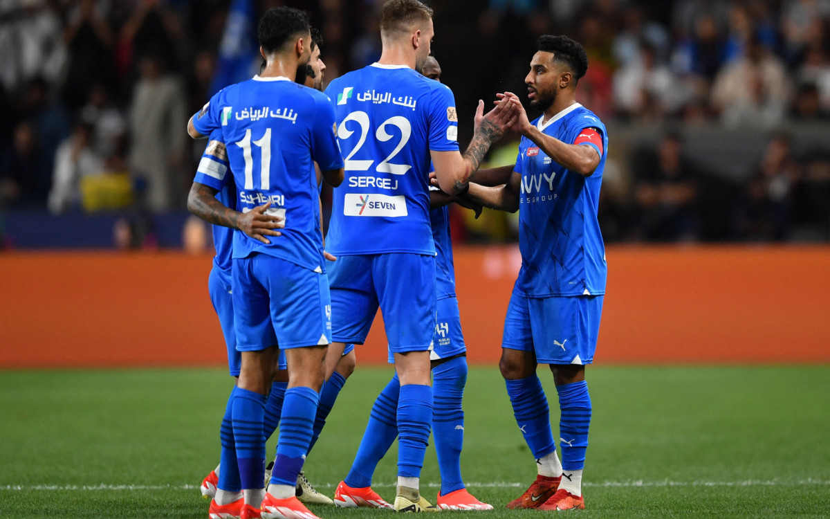 Comemoração dos jogadores do Al-Hilal