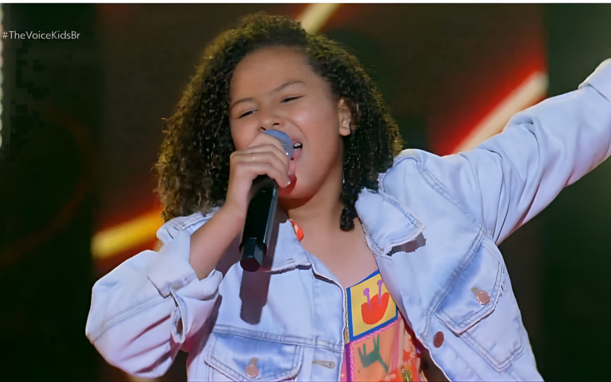 Lunna Beatriz no The Voice Kids - Reprodução/Globo
