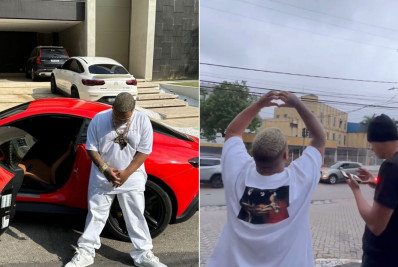 MC Ryan é abordado pela polícia e faz coração para transmissão ao vivo