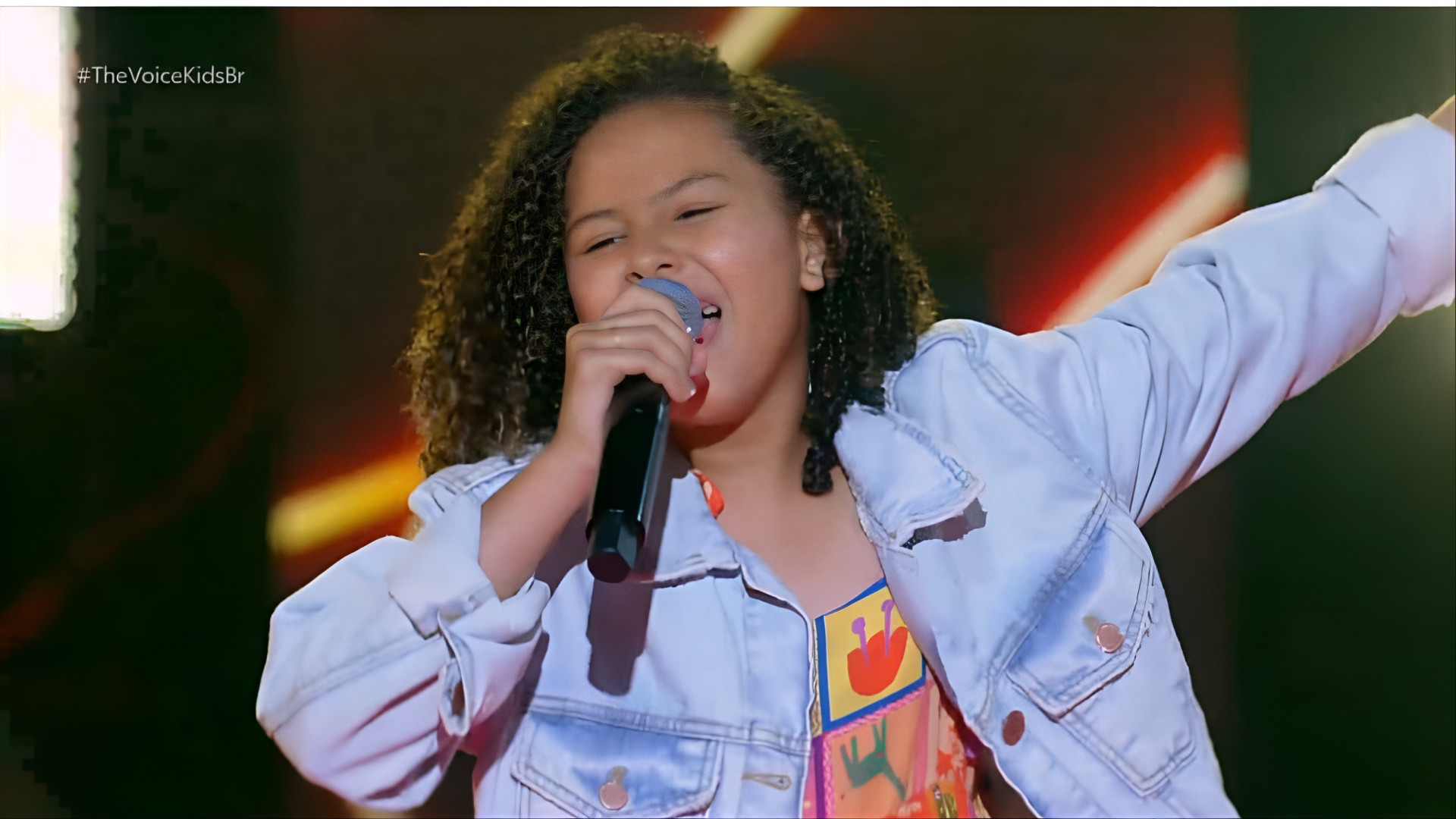 Lunna Beatriz no The Voice Kids - Reprodução/Globo