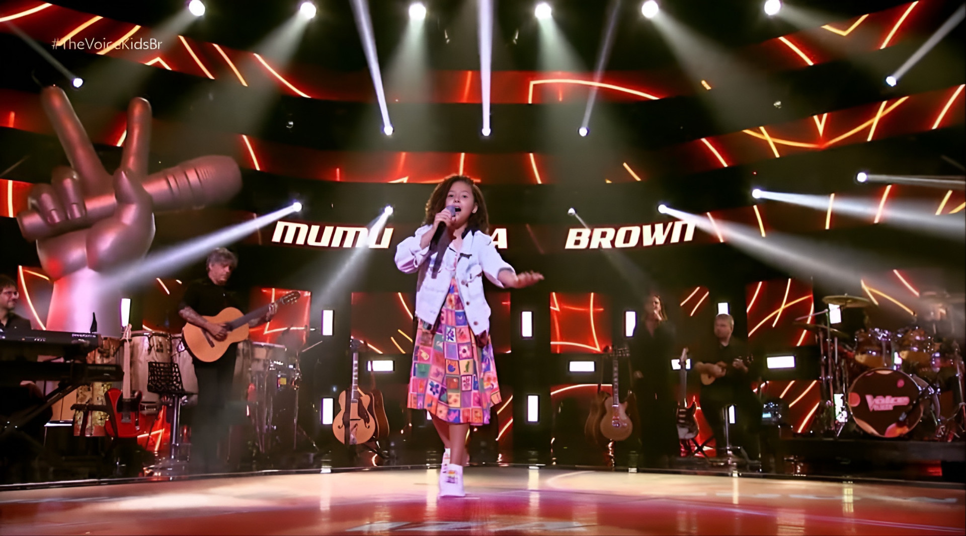 Lunna Beatriz no The Voice Kids - Reprodução/Globo