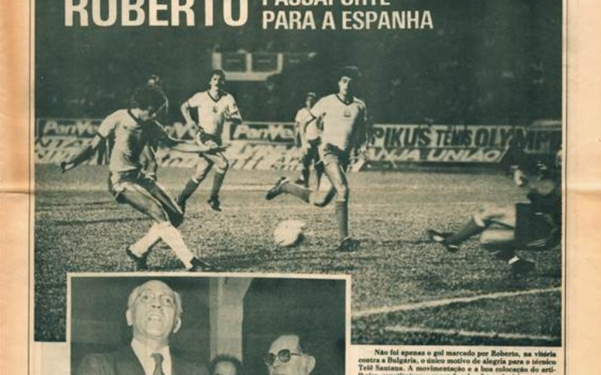 Capa da edição de novembro de 1981 do Jornal do Vasco  exalta retorno de Roberto Dinamite à Seleção