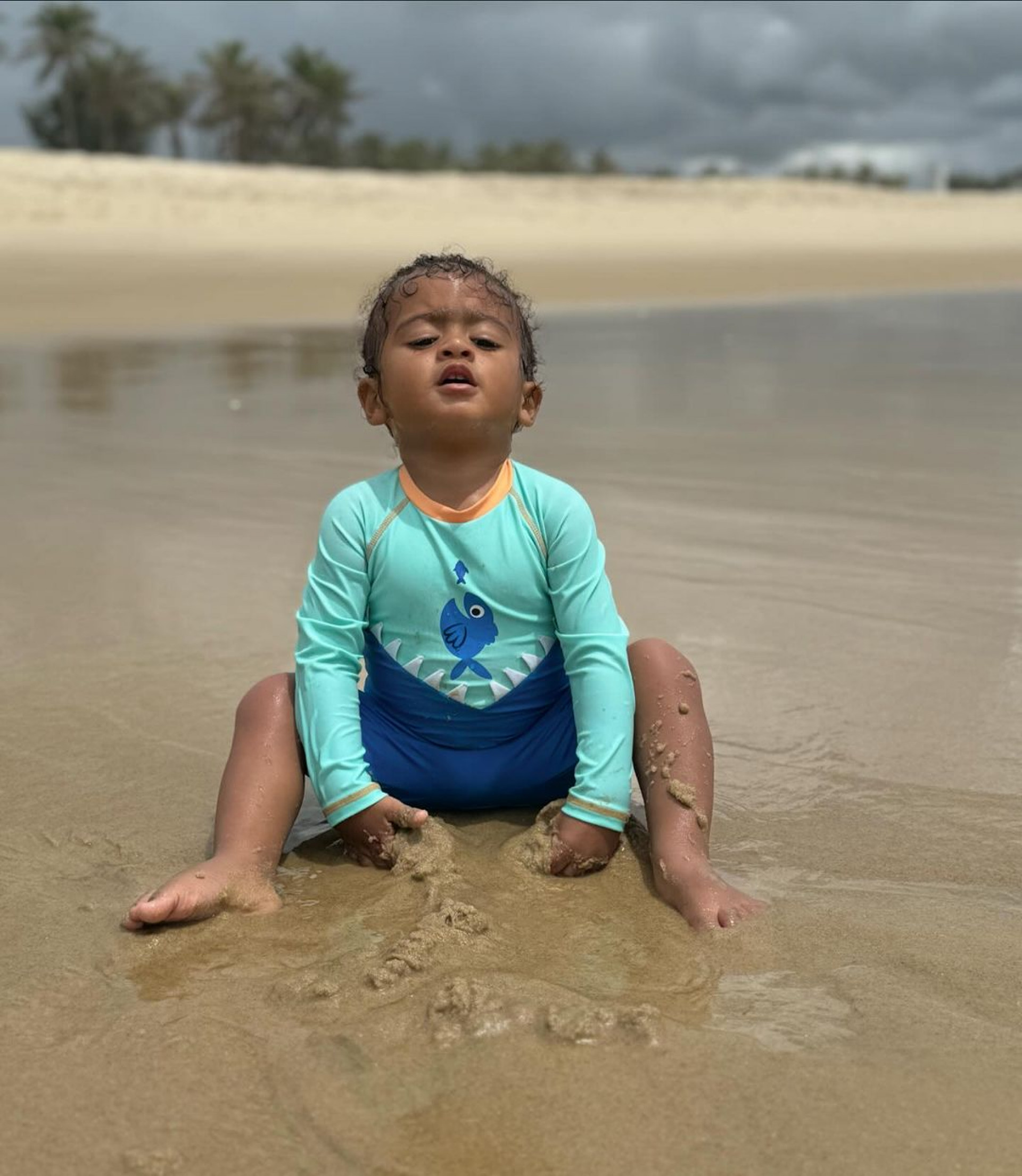 Joaquim, filho de Viviane Araújo se diverte em Fortaleza - Reprodução/Redes sociais