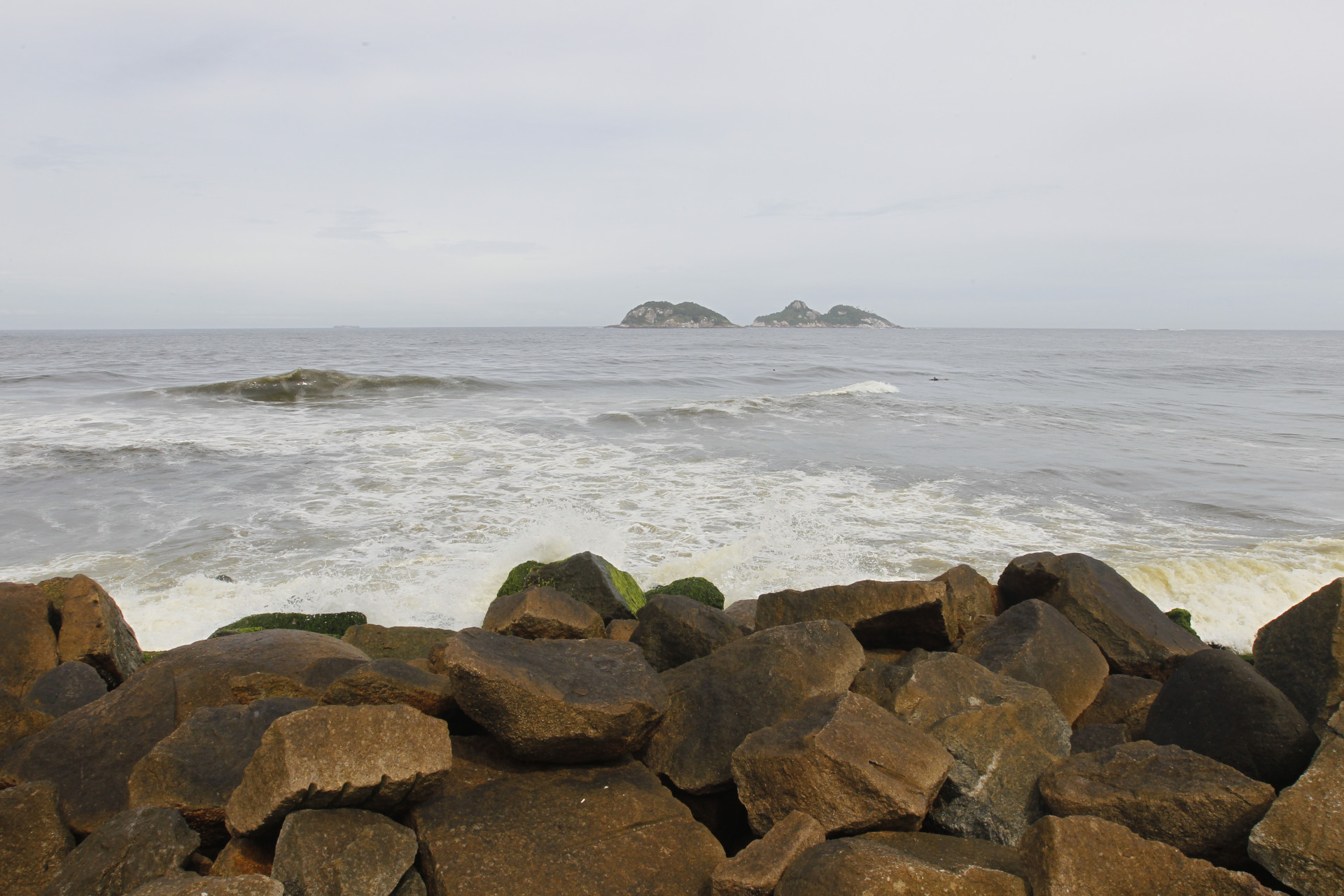 Tempo ficou encoberto neste domingo (14) na cidade do Rio - Reginaldo Pimenta / Agencia O Dia