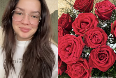 Juliette celebra data especial com namorado e ganha de buquê de flores: 'Estou muito feliz'