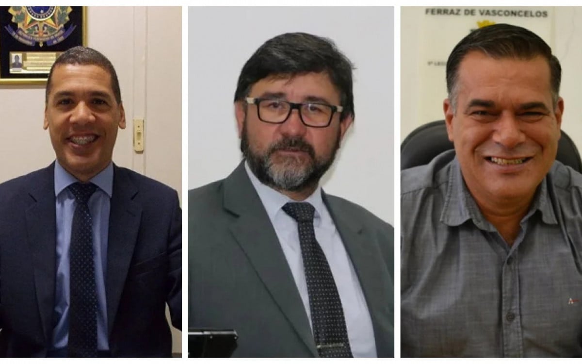 Vereadores Ricardo Queixão, Luiz Carlos Alves Dias e Flavio Batista de Souza 