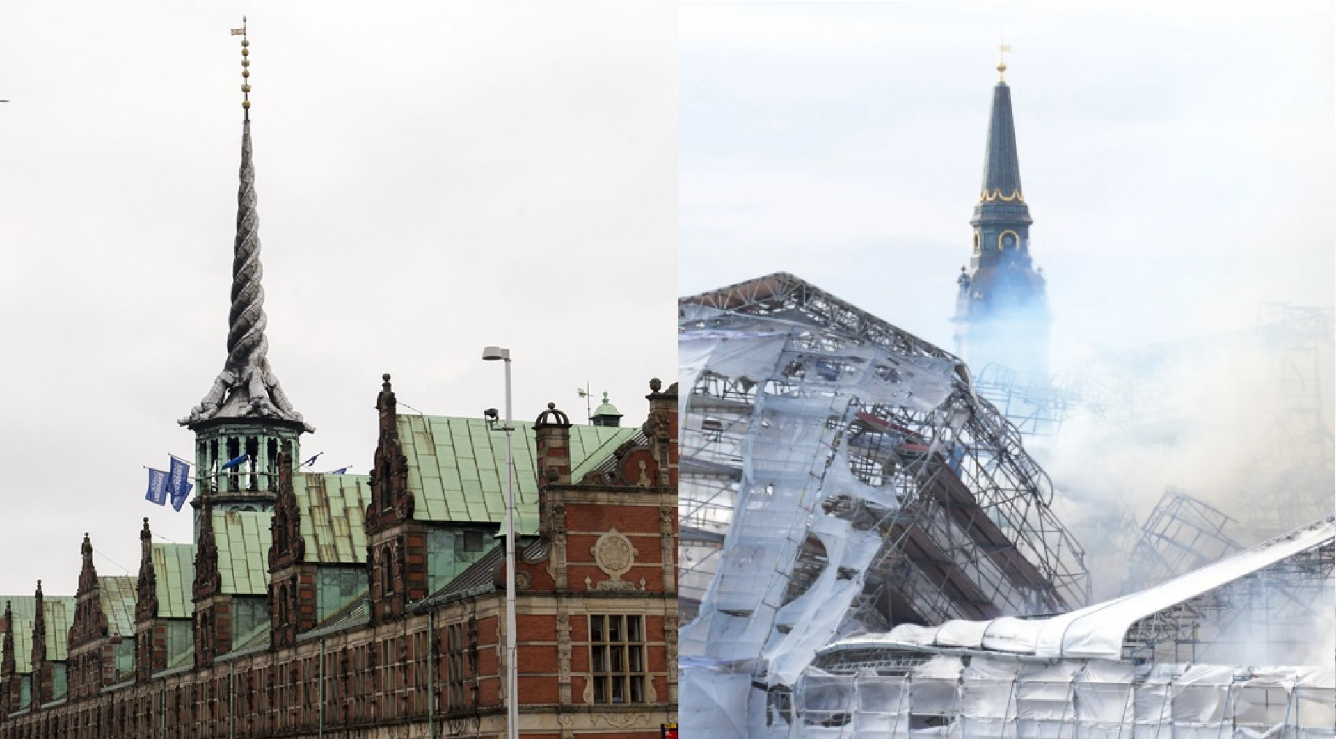 Edifício ficou destruído após o incêndio - AFP