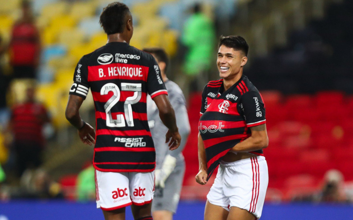 Bruno Henrique e Luiz Araújo, atacantes do Flamengo