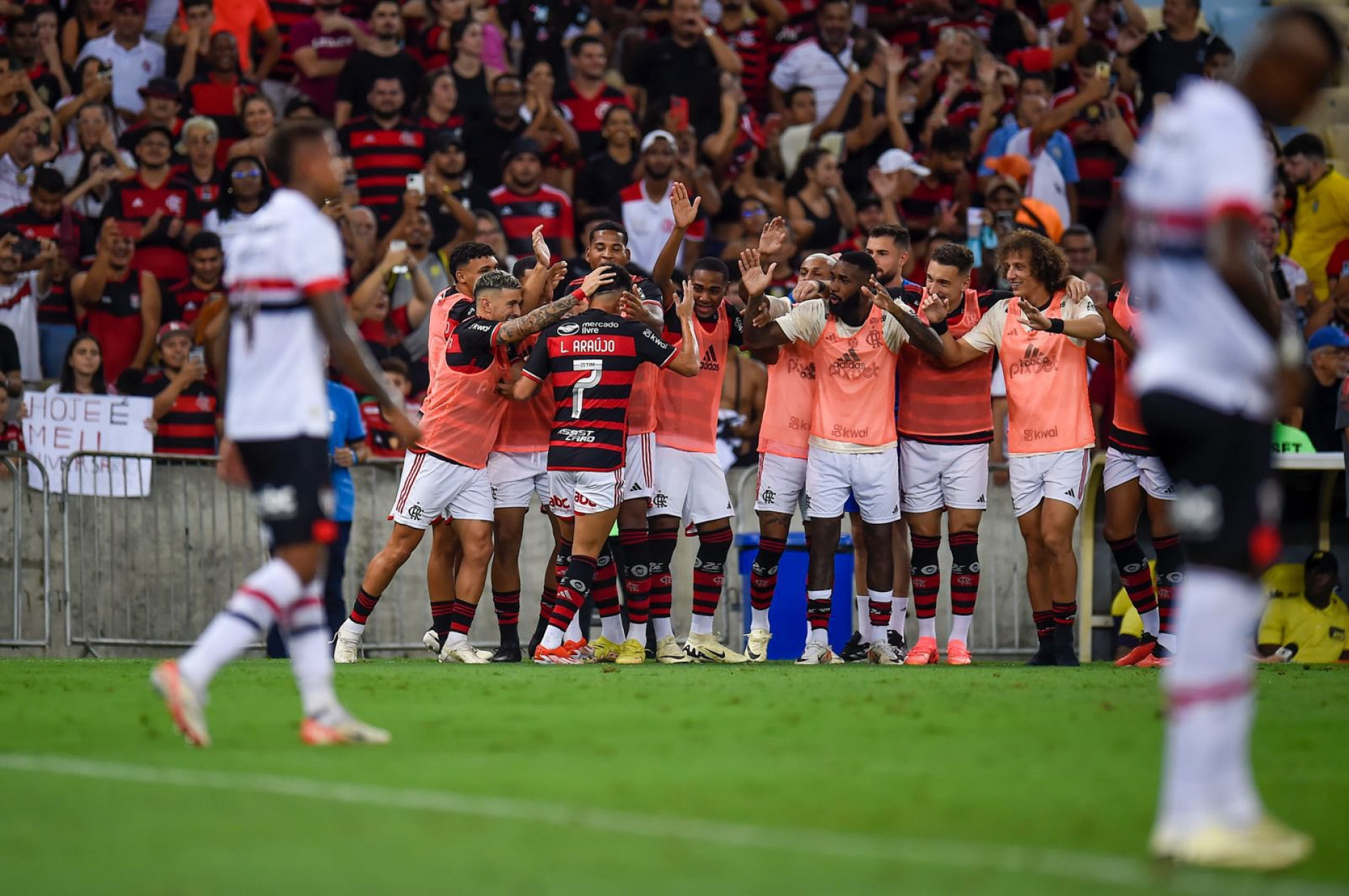 Flamengo venceu o São Paulo - Marcelo Cortes / CRF