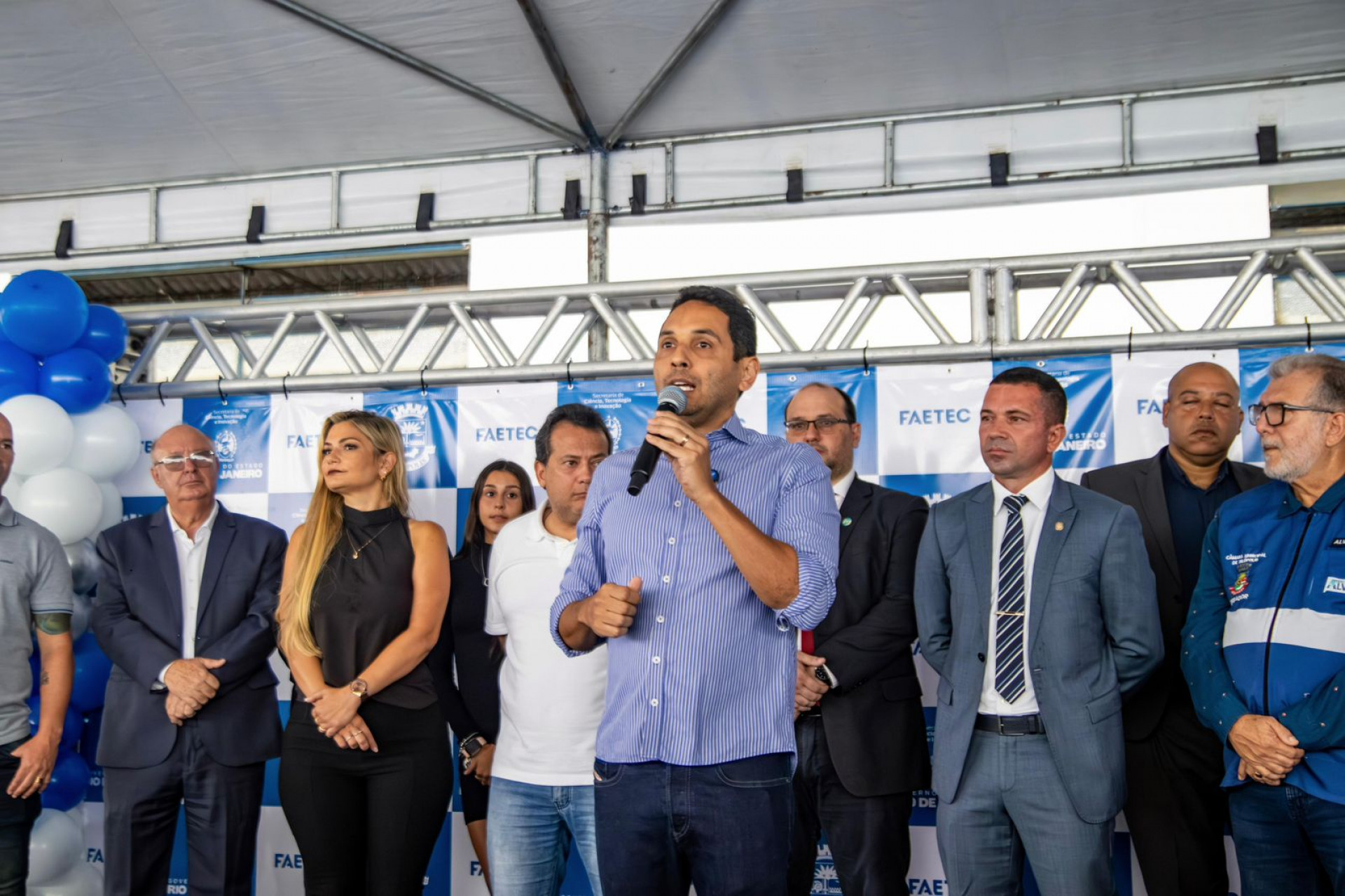 O prefeito Abra&atilde;ozinho salientou a import&acirc;ncia do polo de ensino no munic&iacute;pio - Giulia Nascimento / PMN