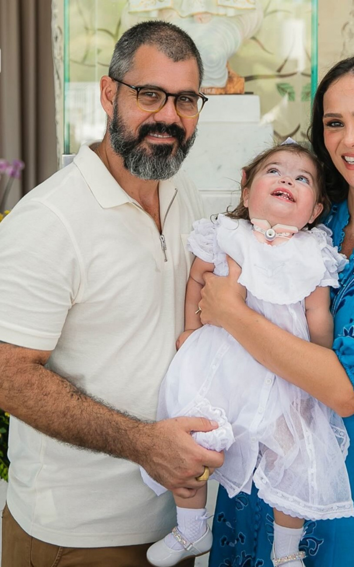 Letícia Cazarré, Juliano Cazarré e Maria Guilhermina  - Reprodução / Instagram 