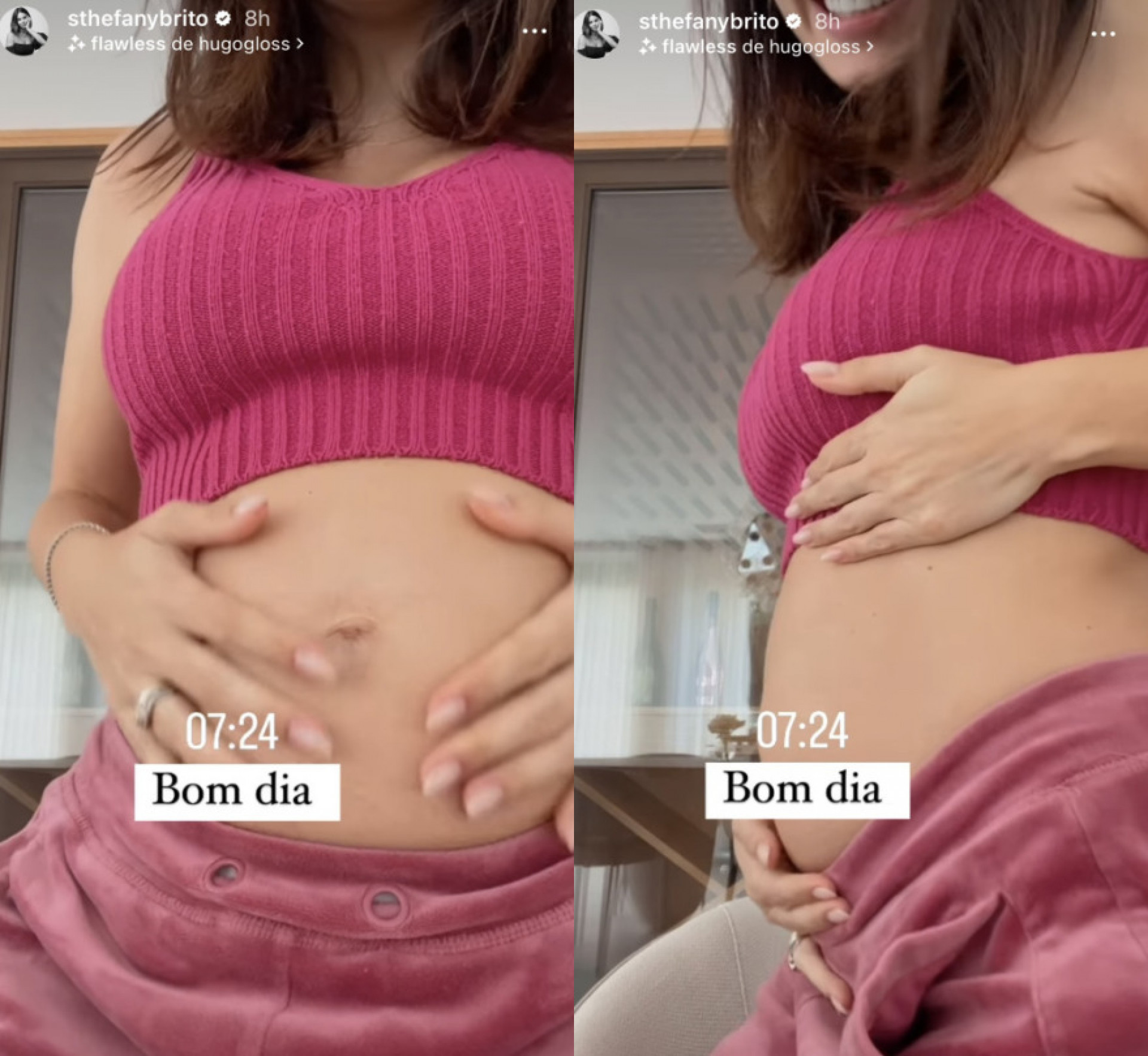 Grávida do segundo filho, Sthefany Brito fala sobre evolução da gestação: 'Fico toda boba' - Reprodução