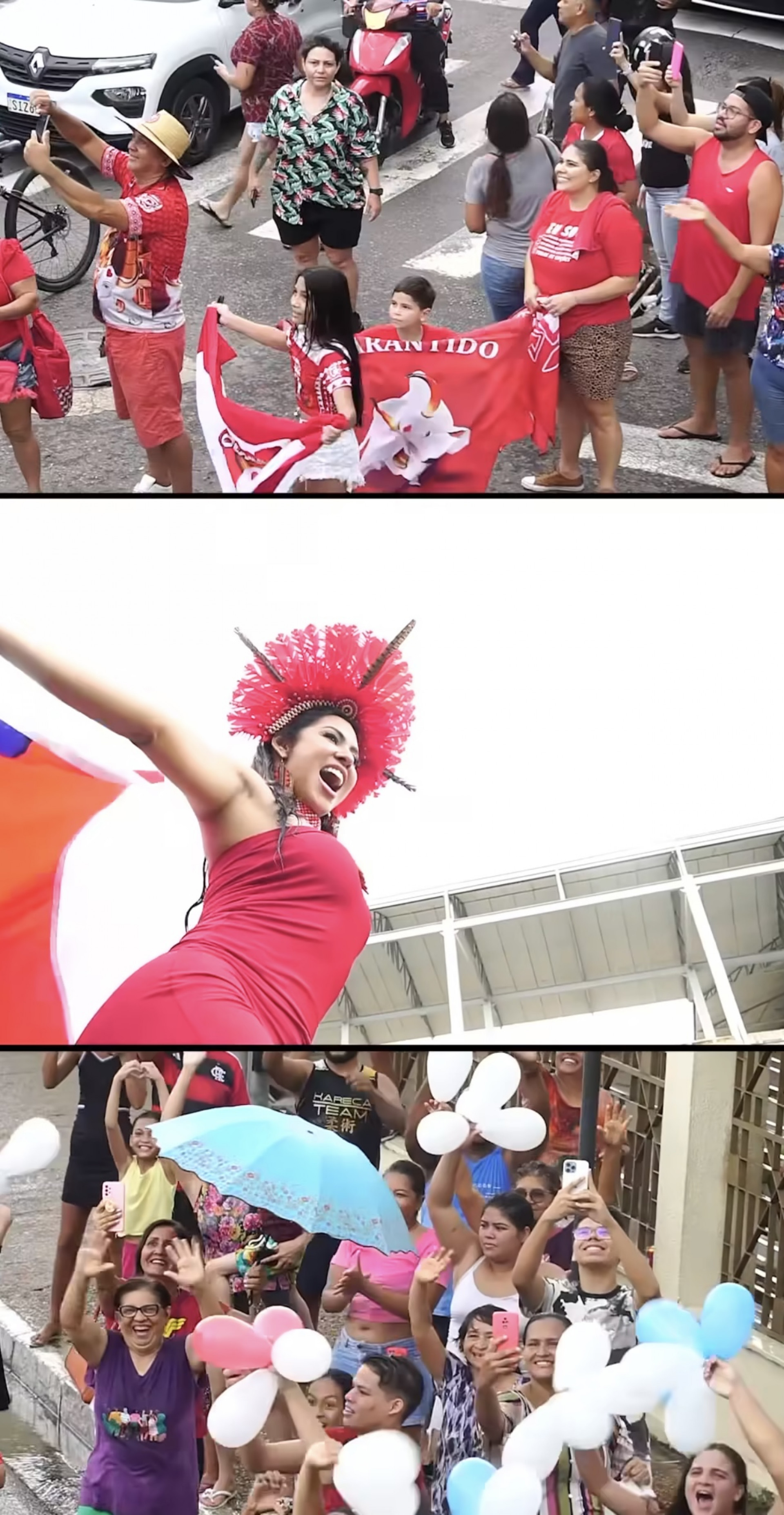 Isabelle se emociona com festa por sua chegada em Manaus - Reprodução