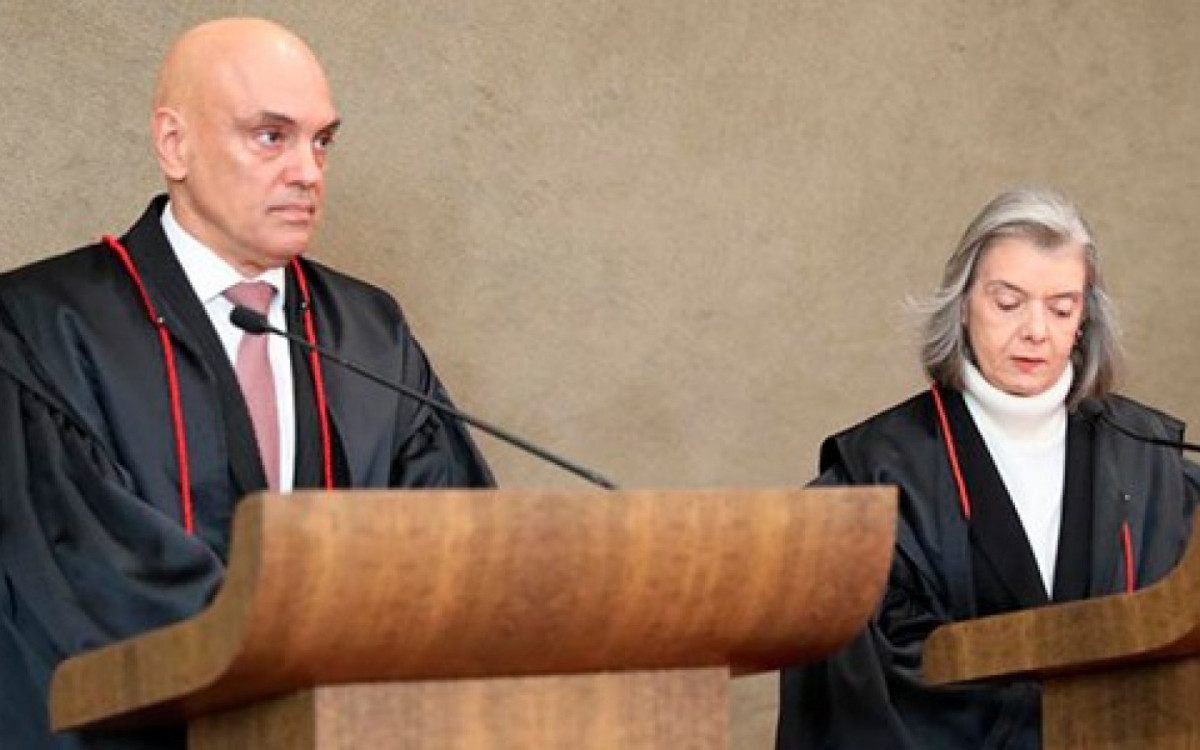 Ministra Carmen Lucia, e o presidente da Corte, ministro Alexandre de Moraes