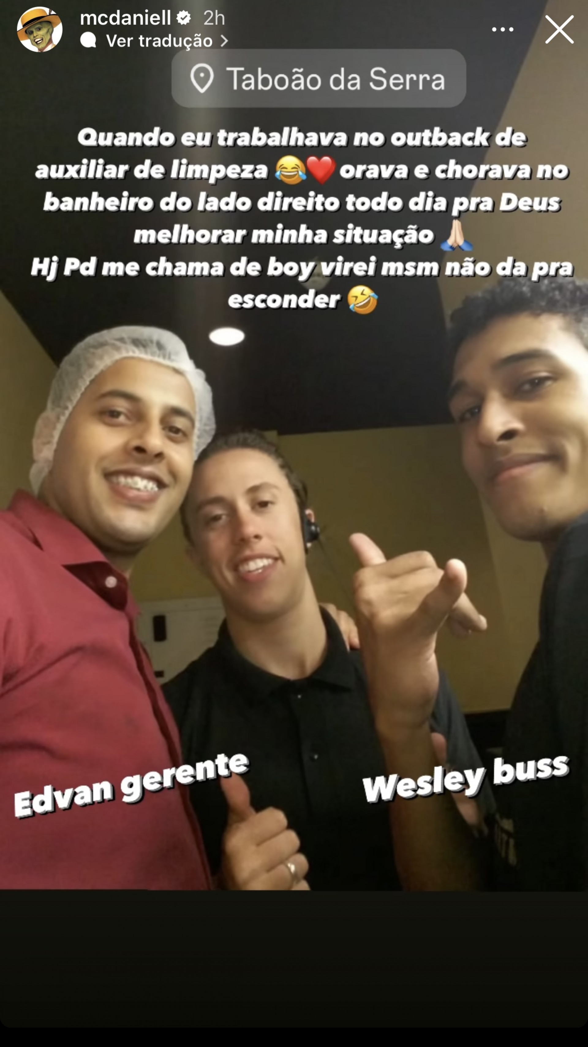 MC Daniel relembra momentos antes da fama - Reprodução