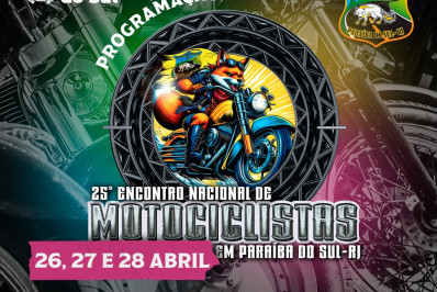 25ª edição do Encontro Nacional de Motociclistas ocorre nesta semana em Paraíba do Sul