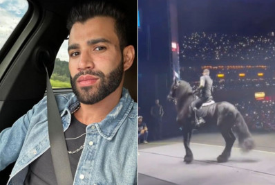 Gusttavo Lima causa polêmica ao levar cavalo para abertura de show