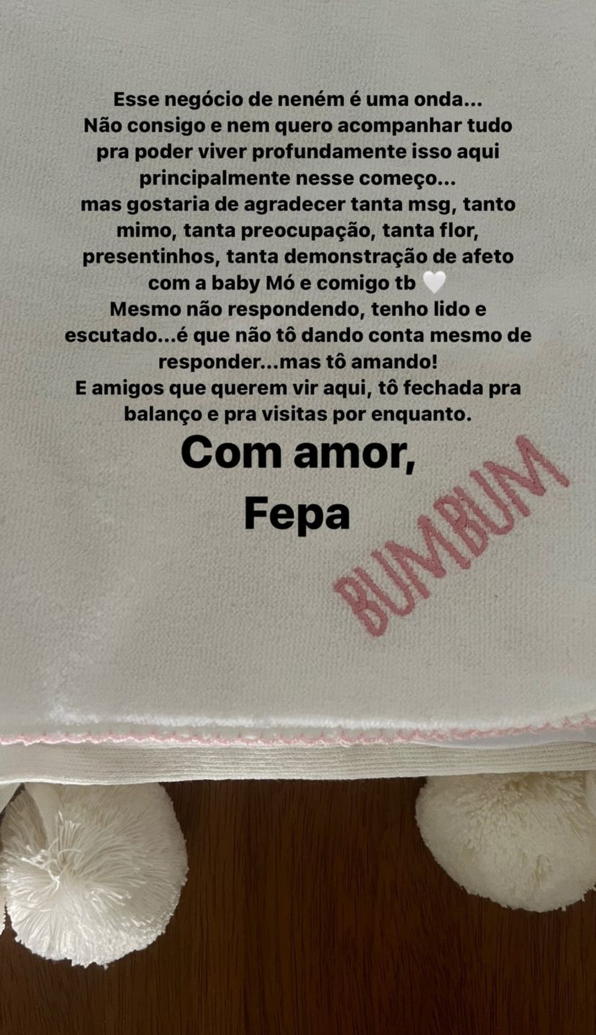 Fernanda Paes Leme proíbe visitas após nascimento da filha - Reprodução/Instagram