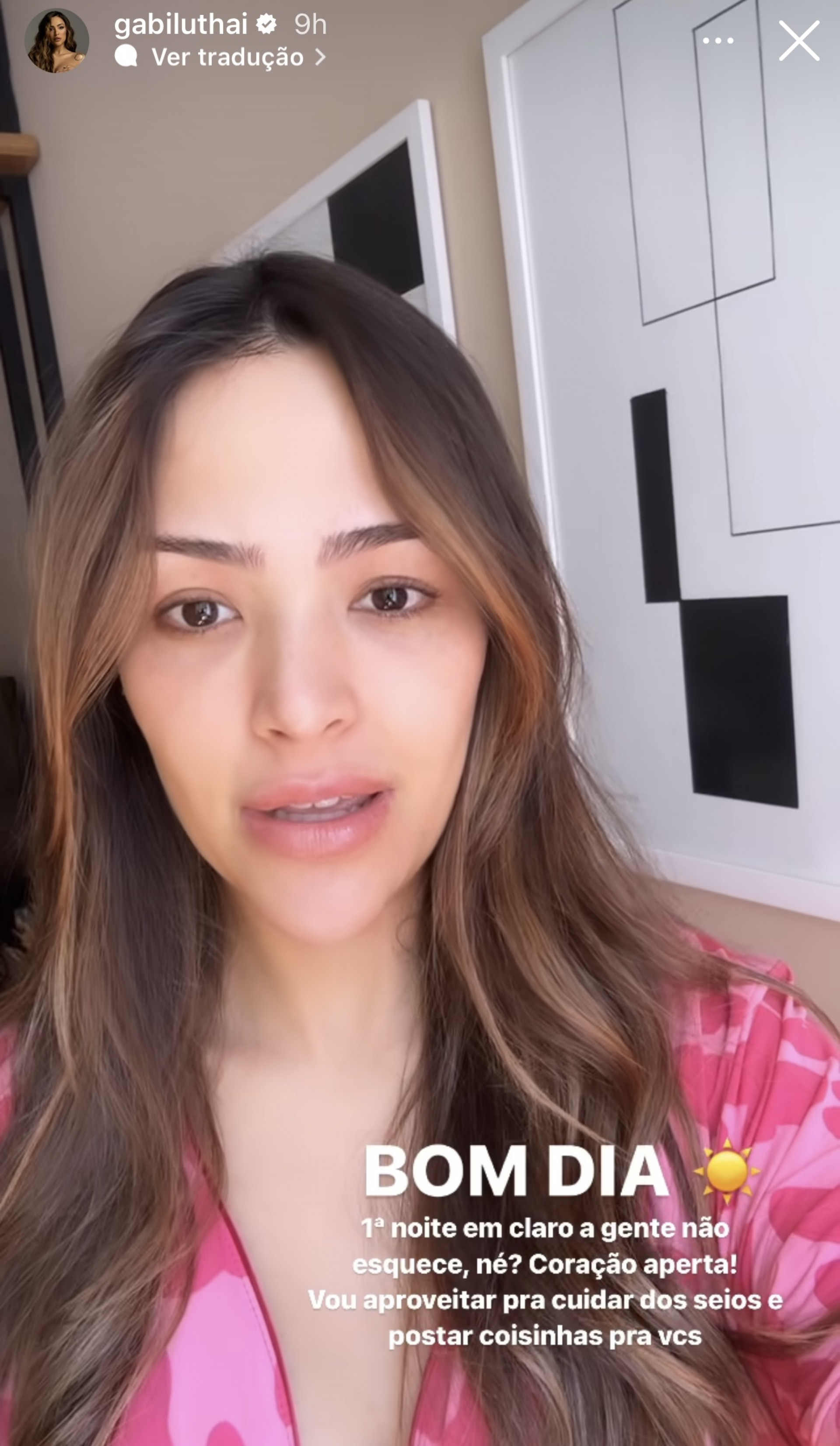 Gabi Luthai fala sobre madrugada difícil com filho - Reprodução